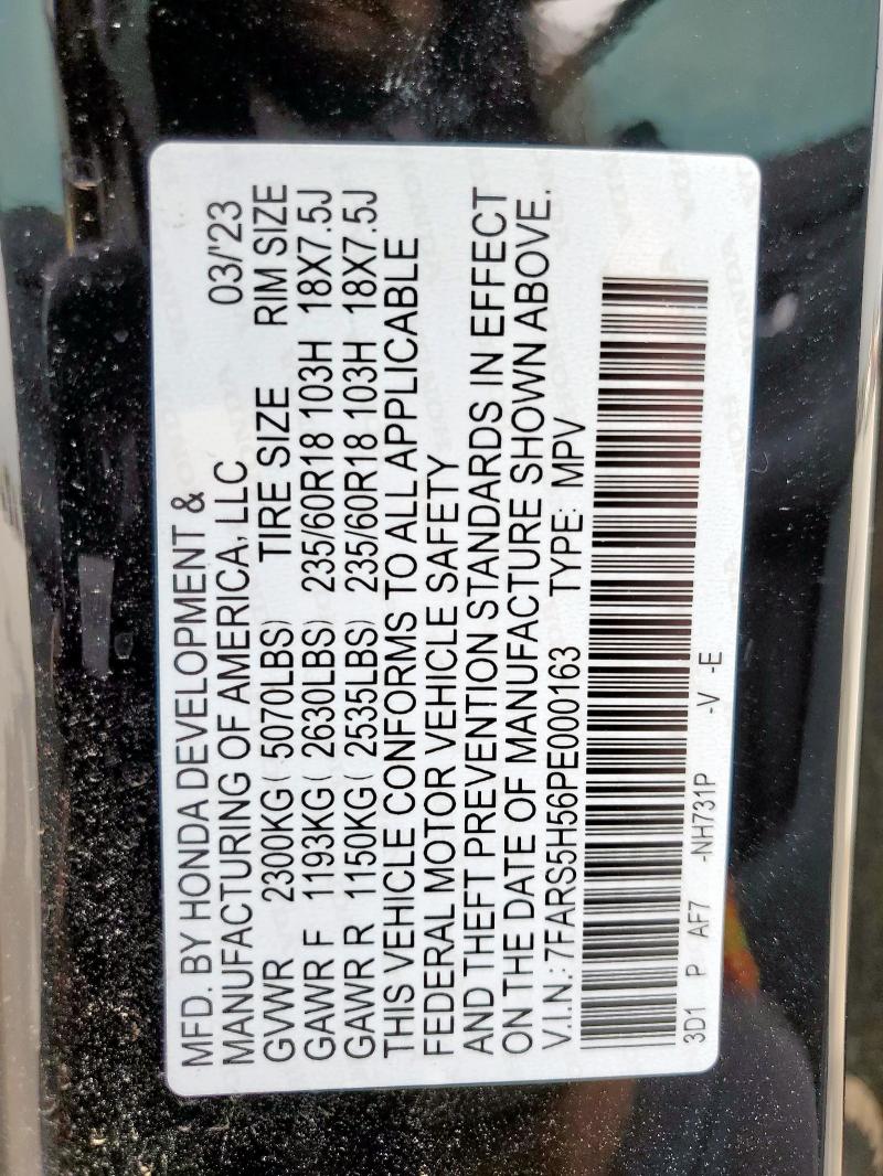 2023 HONDA CR-V SPORT - 7FARS5H56PE000163