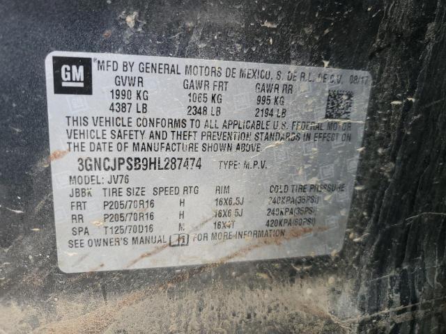 2017 CHEVROLET TRAX 1LT - 3GNCJPSB9HL287474