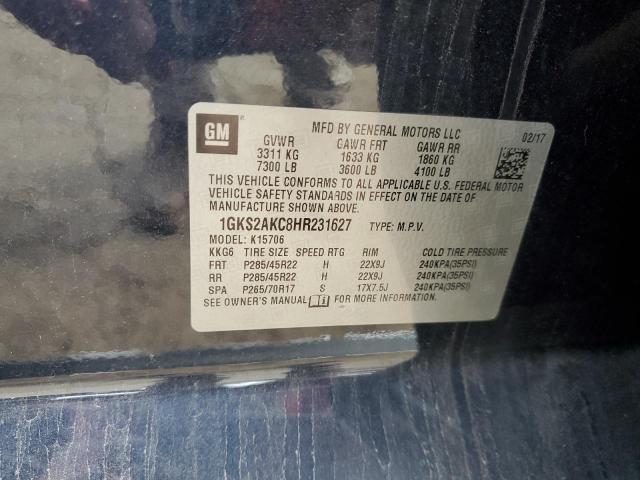 2017 GMC YUKON SLE 1GKS2AKC8HR231627