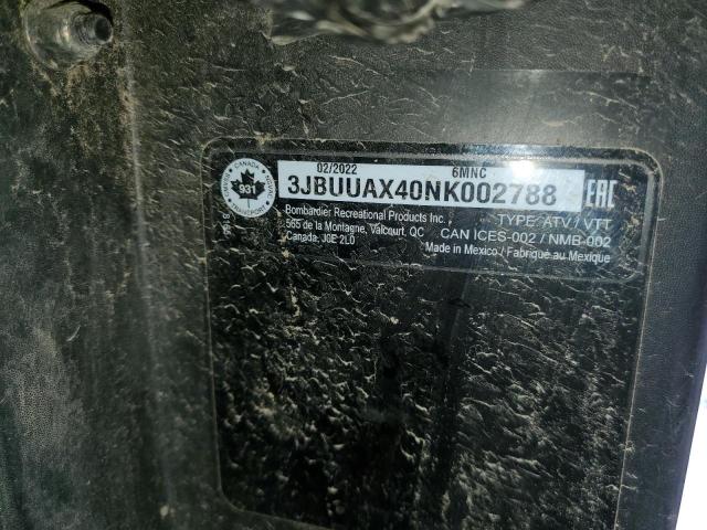 2022 CAN-AM DEFENDER M 3JBUUAX40NK002788