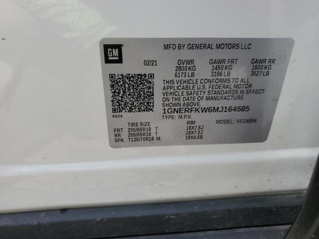 2021 CHEVROLET TRAVERSE L - 1GNERFKW6MJ164585