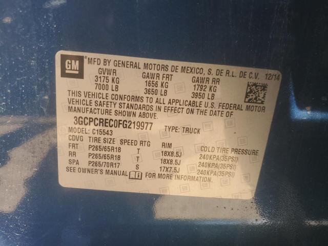 2015 CHEVROLET SILVERADO - 3GCPCREC0FG219977