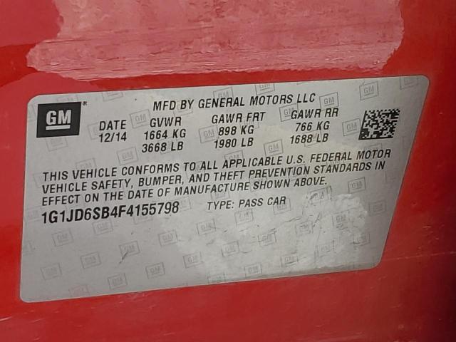 2015 CHEVROLET SONIC LT - 1G1JD6SB4F4155798