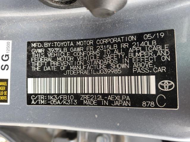 2020 TOYOTA COROLLA LE - JTDEPRAE1LJ039985
