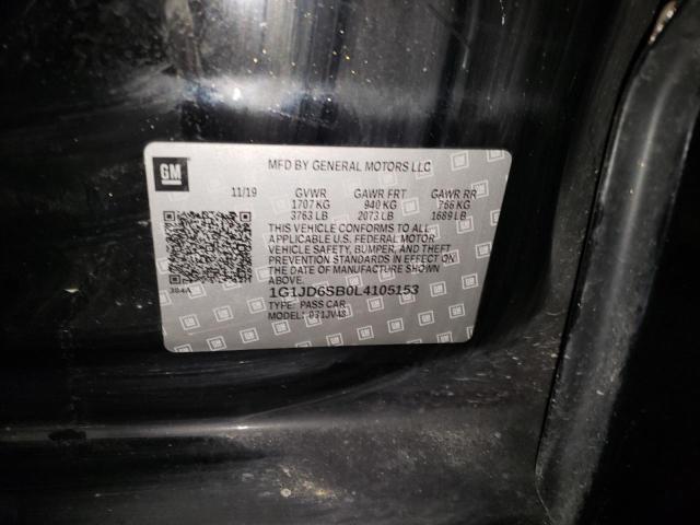 2020 CHEVROLET SONIC LT - 1G1JD6SB0L4105153