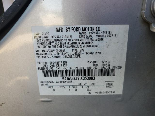 2020 FORD ECOSPORT T MAJ6S3KL9LC353083
