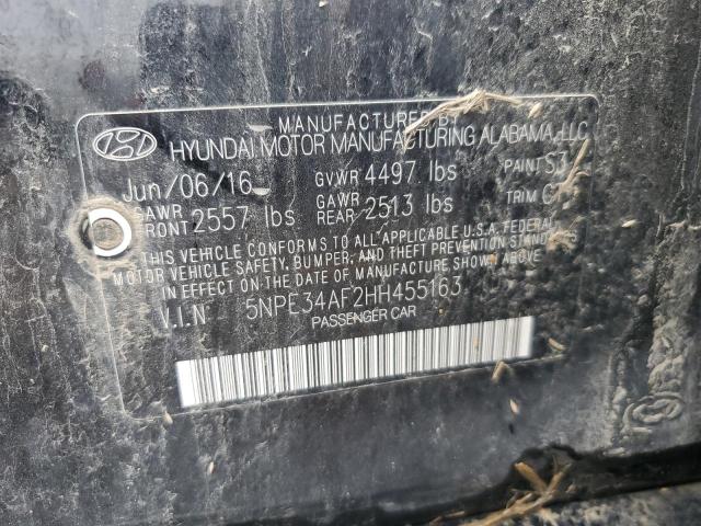 2017 HYUNDAI SONATA SPORT 5NPE34AF2HH455163