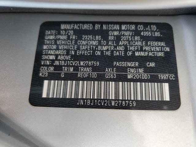 2020 NISSAN ROGUE SPOR - JN1BJ1CV2LW278759