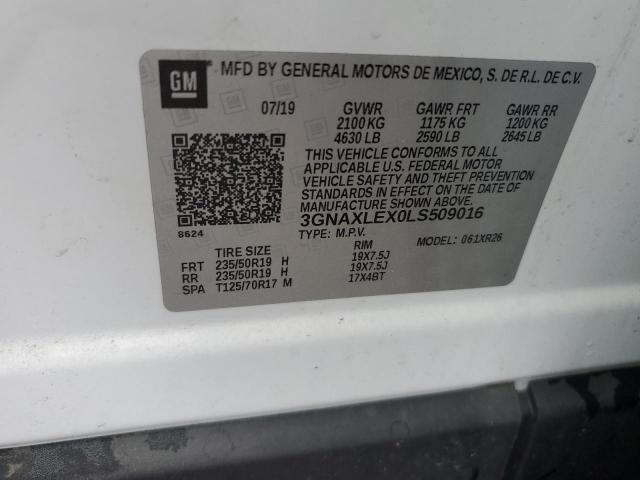 2020 CHEVROLET EQUINOX LT - 3GNAXLEX0LS509016