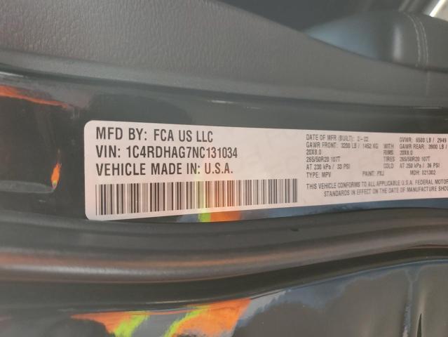 2022 DODGE DURANGO SX 1C4RDHAG7NC131034