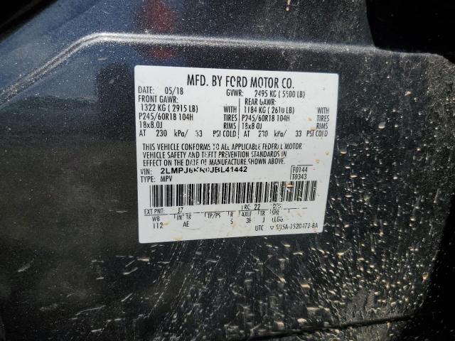 2018 LINCOLN MKX SELECT 2LMPJ6KR0JBL41442