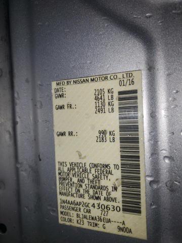 2016 NISSAN MAXIMA 3.5 1N4AA6AP2GC430630