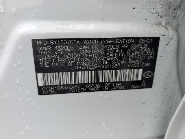 2021 LEXUS IS 350 F S - JTHGZ1E2XM5021689