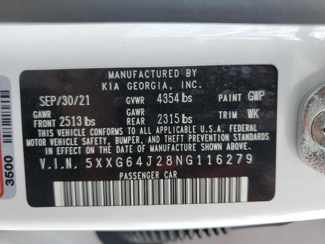 2022 KIA K5 GT LINE - 5XXG64J28NG116279