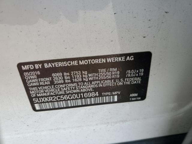 2016 BMW X5 SDRIVE3 - 5UXKR2C56G0U16984