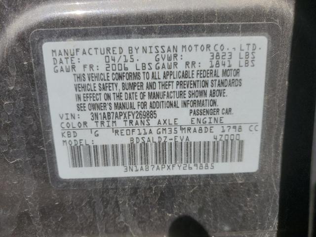 2015 NISSAN SENTRA S - 3N1AB7APXFY269885