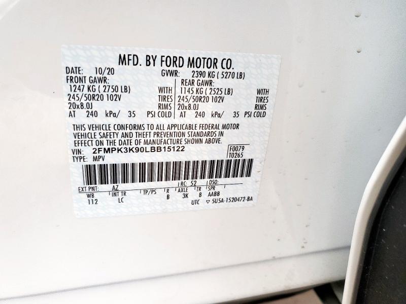 2020 FORD EDGE TITAN - 2FMPK3K90LBB15122