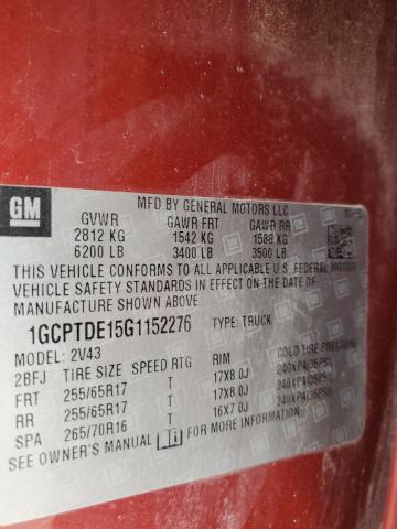 2016 CHEVROLET COLORADO Z - 1GCPTDE15G1152276