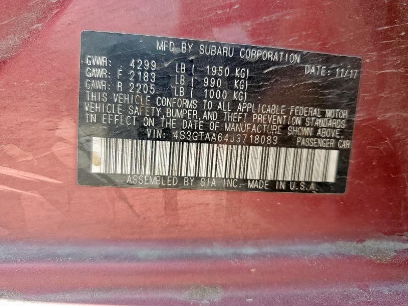 2018 SUBARU IMPREZA 4S3GTAA64J3718083