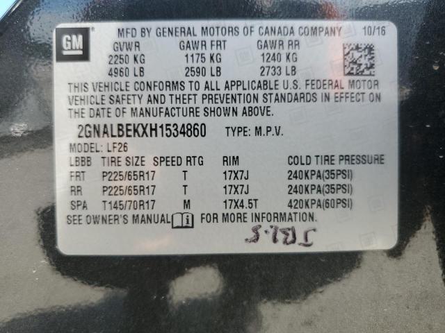 2017 CHEVROLET EQUINOX LS - 2GNALBEKXH1534860