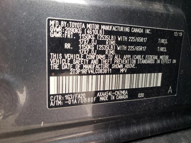 2020 TOYOTA RAV4 XLE - 2T3P1RFV4LC083811