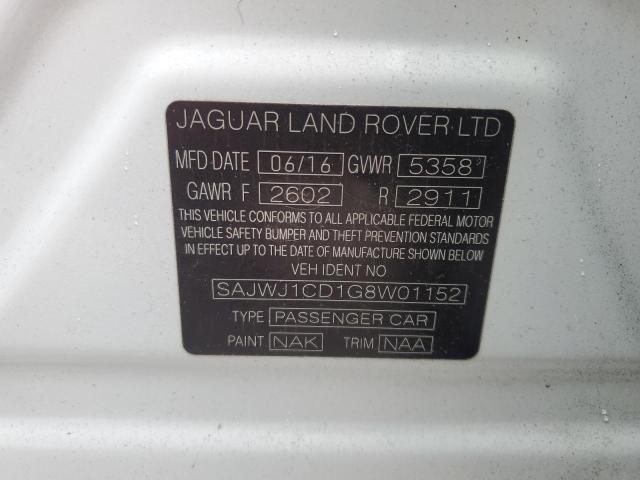 2016 JAGUAR XJ SAJWJ1CD1G8W01152
