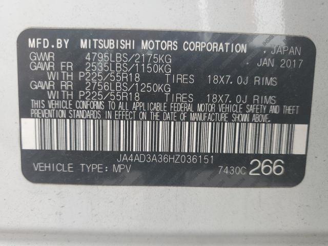 2017 MITSUBISHI OUTLANDER - JA4AD3A36HZ036151