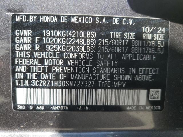 2025 HONDA HR-V LX - 3CZRZ1H30SM727327