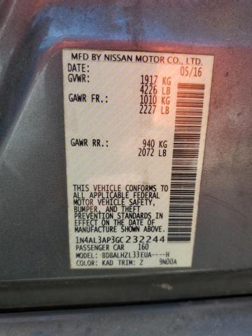 2016 NISSAN ALTIMA 2.5 - 1N4AL3AP3GC232244