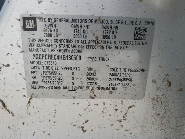 2017 CHEVROLET SILVERADO - 3GCPCREC4HG130500