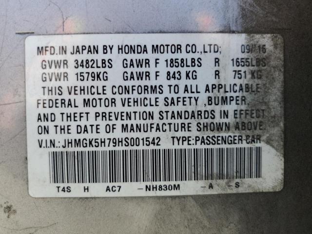 2017 HONDA FIT EX - JHMGK5H79HS001542