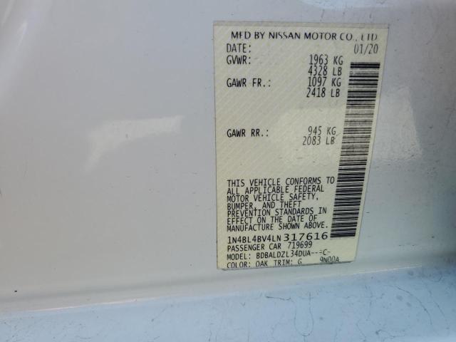 2020 NISSAN ALTIMA S - 1N4BL4BV4LN317616
