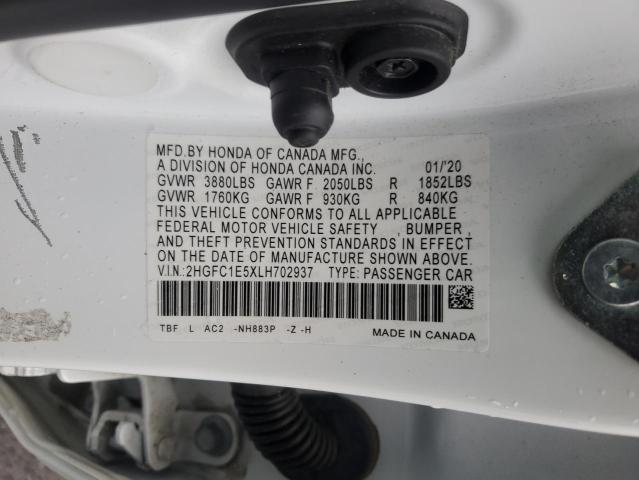 2020 HONDA CIVIC SI 2HGFC1E5XLH702937