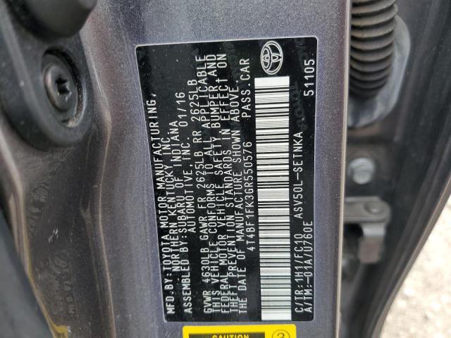 2016 TOYOTA CAMRY LE - 4T4BF1FK3GR550576