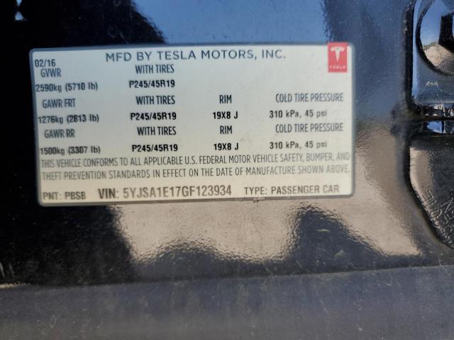 2016 TESLA MODEL S - 5YJSA1E17GF123934