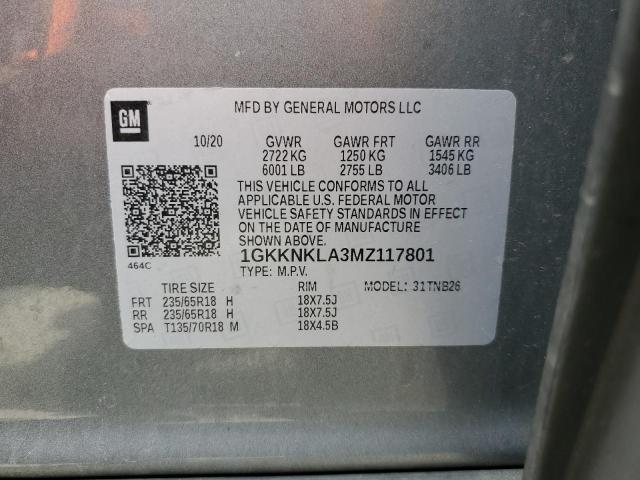 2021 GMC ACADIA SLE - 1GKKNKLA3MZ117801