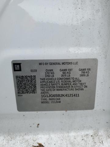 2019 CHEVROLET SONIC - 1G1JG6SB2K4121411