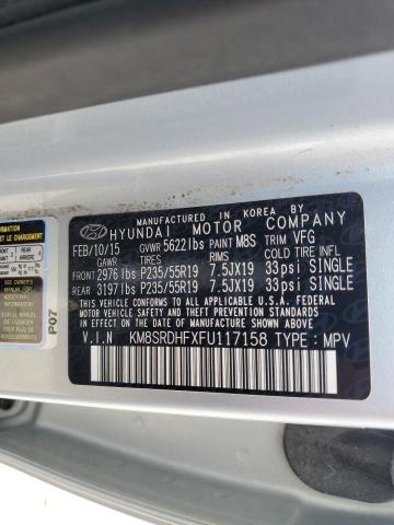 2015 HYUNDAI SANTA FE GLS KM8SRDHFXFU117158