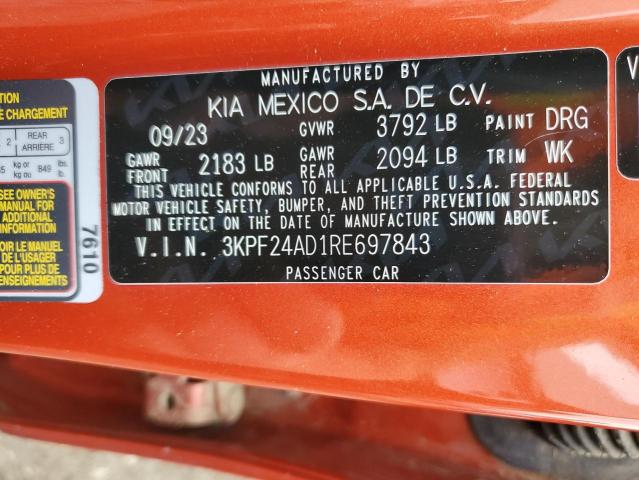 2024 KIA FORTE LX - 3KPF24AD1RE697843