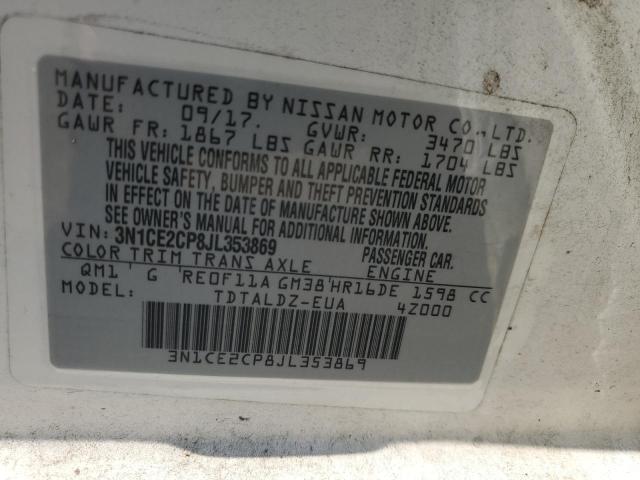 2018 NISSAN VERSA NOTE 3N1CE2CP8JL353869