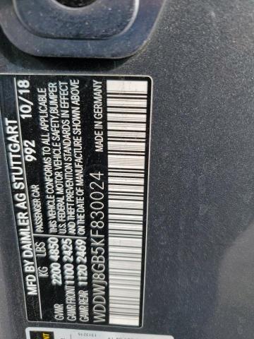 2019 MERCEDES-BENZ C 63 AMG WDDWJ8GB5KF830024