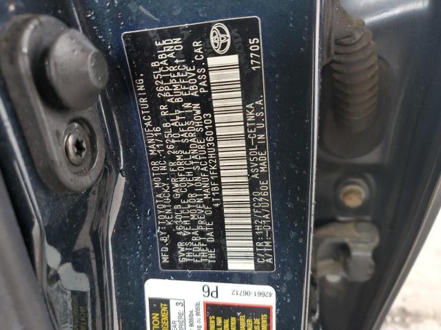 2017 TOYOTA CAMRY - 4T1BF1FK2HU360103