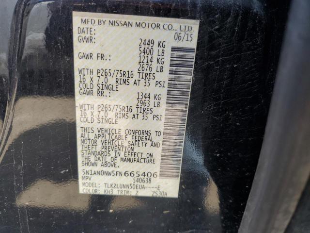 2015 NISSAN XTERRA X 5N1AN0NW5FN665406