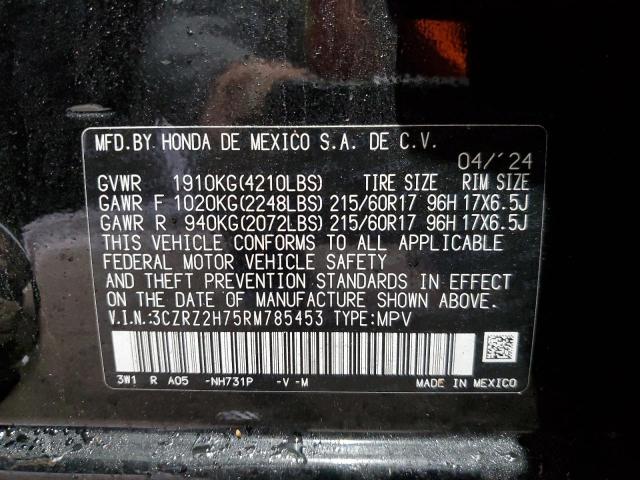 2024 HONDA HR-V EXL 3CZRZ2H75RM785453