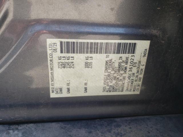 2020 NISSAN MAXIMA SV 1N4AA6CV0LC361023