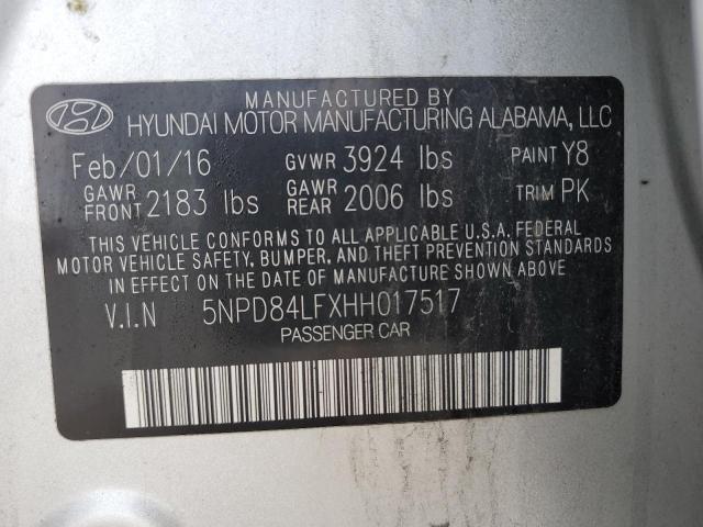 2017 HYUNDAI ELANTRA SE - 5NPD84LFXHH017517