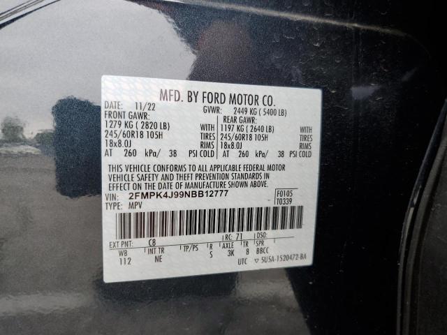 2022 FORD EDGE SEL 2FMPK4J99NBB12777