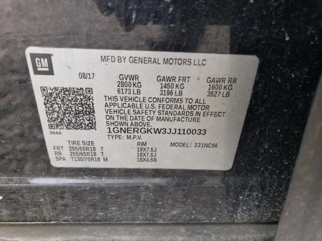 2018 CHEVROLET TRAVERSE L - 1GNERGKW3JJ110033