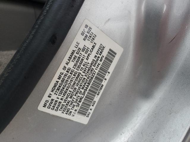 2010 HONDA ODYSSEY TO - 5FNRL3H94AB056237