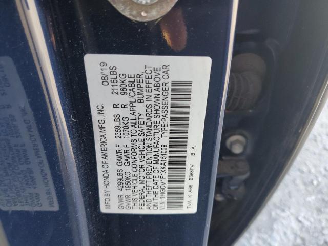 2019 HONDA ACCORD LX 1HGCV1F1XKA151009